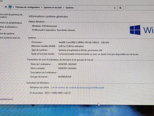 FIJUTSU LIFE BOOK  / INTEL I3 6EME /6G / 128 SSD / 15.6