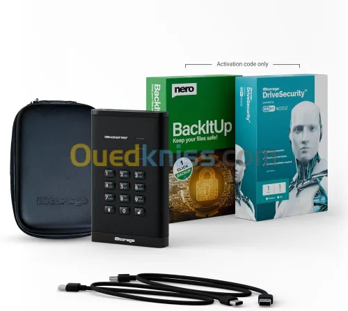 Disque dur Externe Flash Disk sécurisé 128GB/500GB/1TB/2TB/20TB (diskashur Datalocker Kingston)