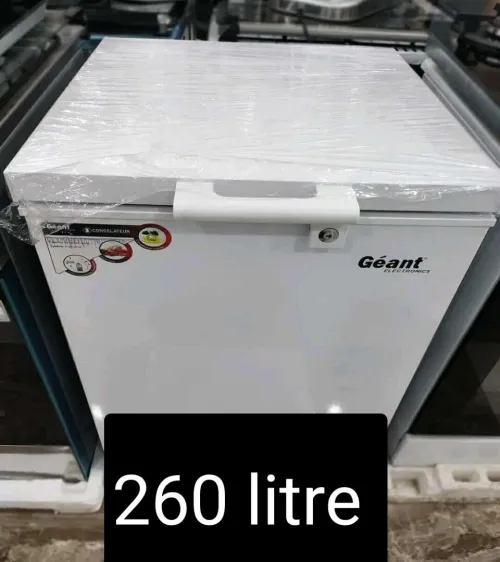 Congélateur géant 260 litres blanc