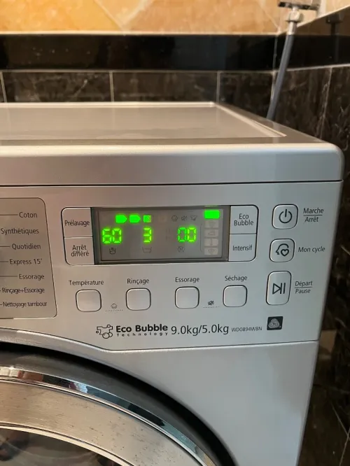 Machine à Laver Séchante Samsung Eco Bubble 9kg/5kg Made in Korea