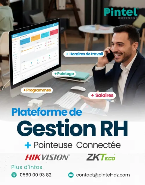 Pointeuse avec Plateforme de gestion RH compléte