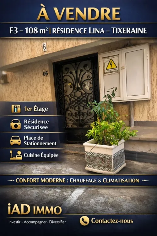 Vente Appartement F3 Alger Hydra