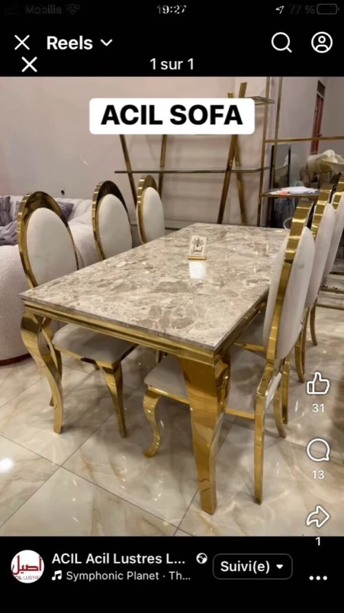 Table de salons à mangé