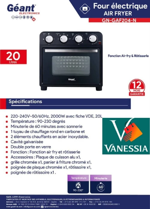Air fryer+ rotisserie 2en1