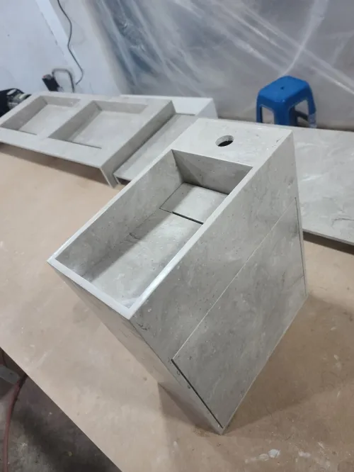 Fabrication des lave-mains  en corian Sur-mesure 