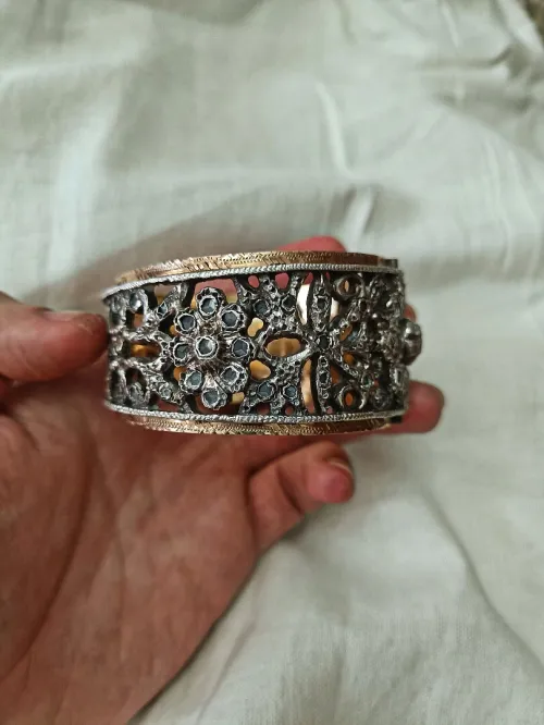Bracelet OR 18k et argent 