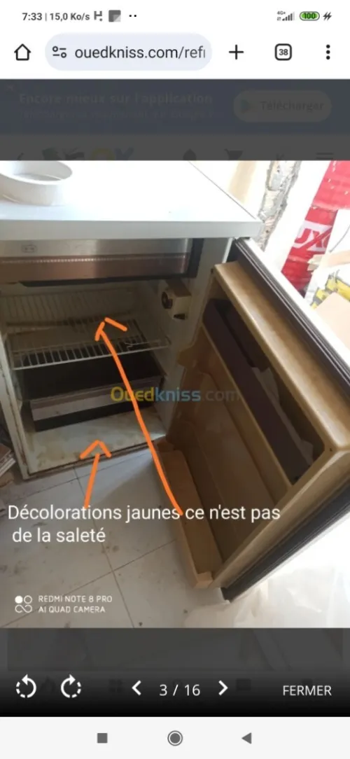 Mini réfrigérateur Maxi Bar fonctionne très bien