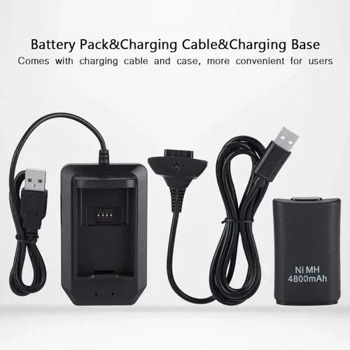 KIT CHARGE + BATTERIE MANETTE XBOX 360 /PC COPIE WIRLESS