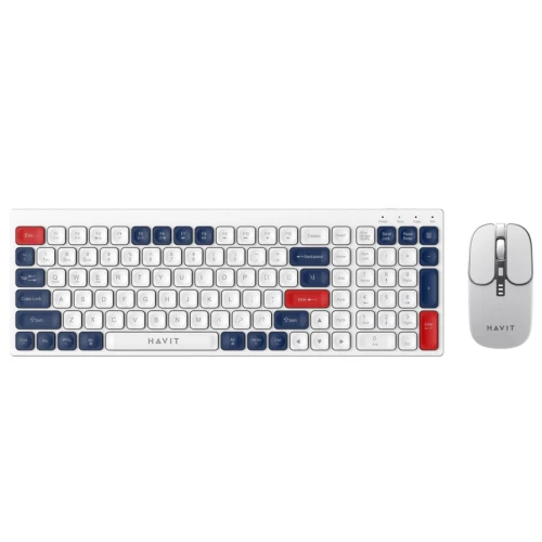 Havit KB830WB  Pack Clavier Souris Sans Fil 2.4GHZ 5.1BLUETOOTH RECHARGABLE