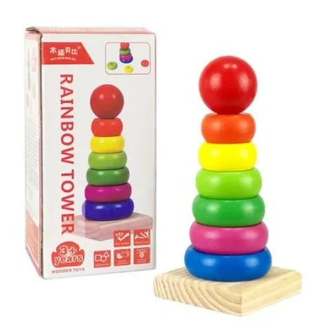 Jouet Éducatif Empilable , Rainbow Tower