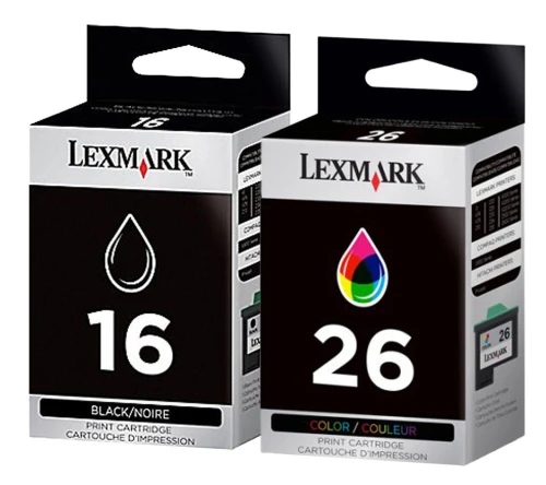 CARTOUCHES LEXMARK 16 NOIR / 26 COULEURS ORIGINAL