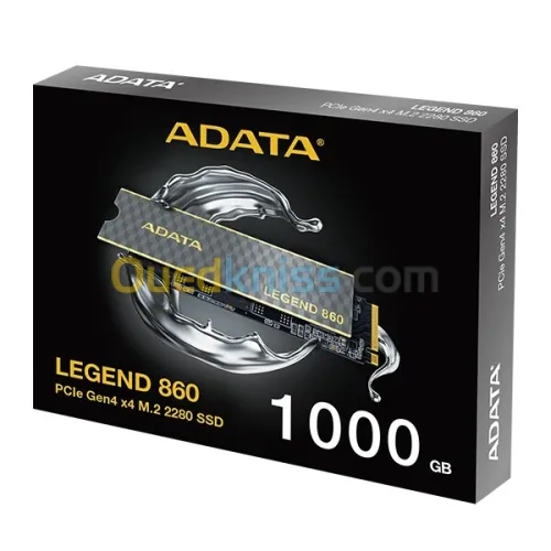 DISQUE DUR INTERNE 1TB ADATA SSD NVME LEGEND 860 GEN4 WITH SPEED (6000/5,000MB/S)