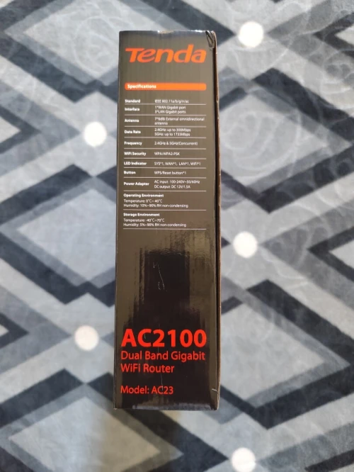 ROUTEUR Wi-Fi GIGABIT TENDA AC23 DOUBLE BANDE AC2100 7 ANTENNES