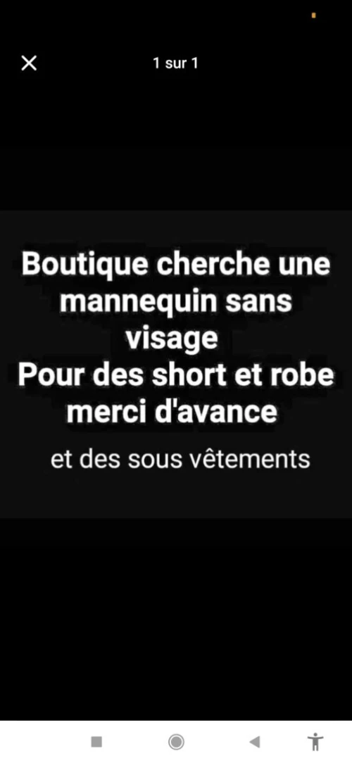 Cherche mannequin  femme 