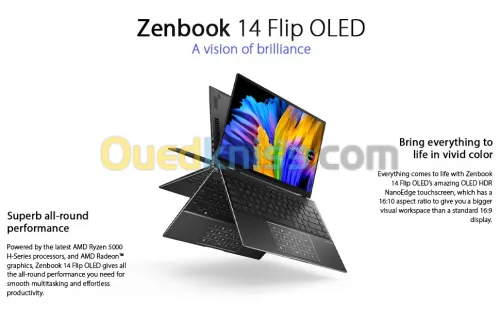 ASUS ZENBOOK FLIP 14 OLED UN5401QAB RYZEN 9 5900HX 16GO 512GO SSD TACTILE X360