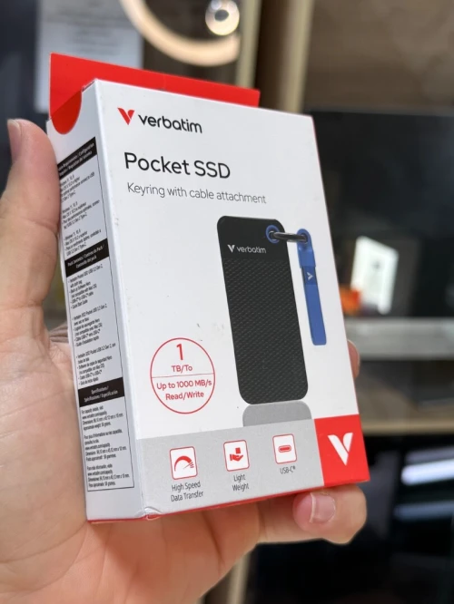 DISK EXTERNE VERBATIM POCKET 1TO SSD 1000Mb/s TYPE C