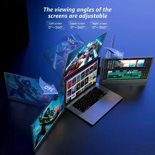 Extension d'Écran Portable Triple Écran 15.6 " Full HD Compatible Windows & MacOS
