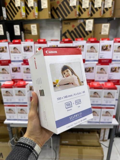Pack Papier Photo KP-108 avec Ruban d'Encre pour Imprimante Canon SELPHY CP1000 CP1500 CP1300 10x15cm