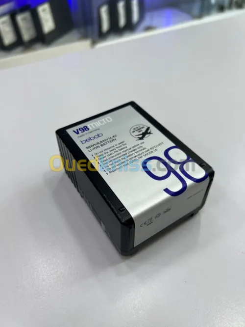 Bebob V98Micro Batterie V-Mount Li-Ion 98Wh 6.8Ah 14.4V Ultra-Compacte