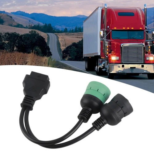Câble OBD2 16 broches vers OBD 6 broches 9 broches pour camion lourd, adaptateur J1708/J1939 compatible avec l'outil de diagnostic Cummins
