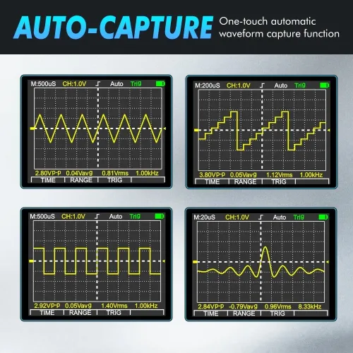 TOOLTOP ET828Pro 50Msp/s 10MHz Oscilloscope numérique portable True RMS pour bricolage électrique voiture révision Oscilloscope multimètre