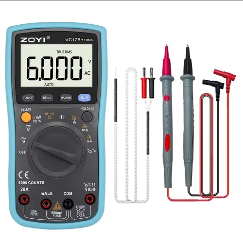 ZOYI ZT-17B+.RF4.17N  est un multimètre électrique connu pour son affichage numérique de haute précision, compteur de capacité pour maison intelligente