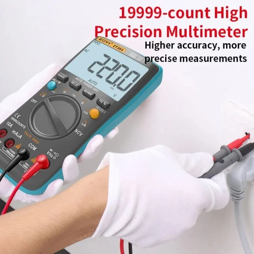 Multimètre numérique ZOYI ZT-303, véritable valeur efficace, 19999 points, plage automatique, voltmètre, ampèremètre, testeur pour l'électronique