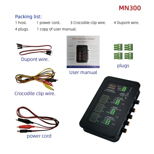 MN300 simulateur de capteur automatique testeur de Signal Automobile Rail d'accélérateur de voiture capteur de débit de pression d'huile d'oxygène générateur de Signal
