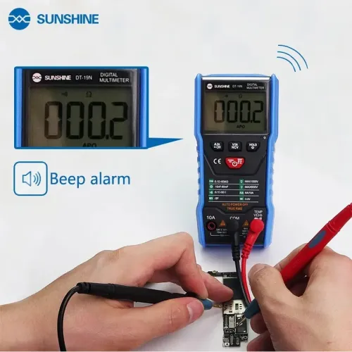 SUNSHINE DT-19N Professionnel Intelligent Téléphone Portable Réparation Spécifique Mini Multimètre Numérique AC DC Ampèremètre Voltmètre Outil