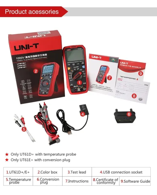 MULTIMETER PROFESSIONAL UNI-T UT61D+