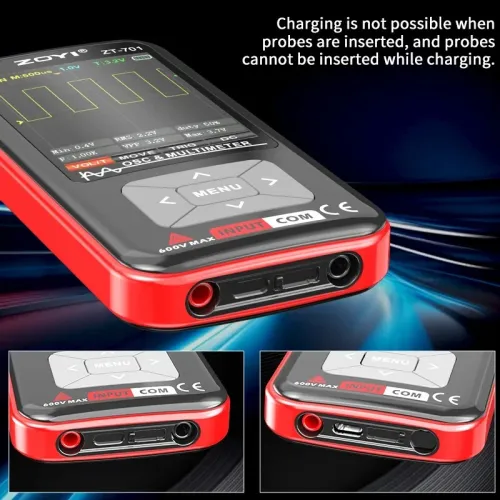 ZOYI multimètre Oscilloscope numérique 2 en 1, ZT701, 48Msps, 5MHz, 9999 points, multimètre Portable, outil de Test électrique multifonctionnel