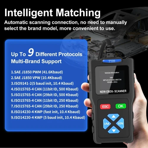 2026 JDiag T100 Scanner de voiture lecteur de Code OBD2 défaut affichage numérique outils de Diagnostic Automobile analyseur de moteur testeur prêt I/M