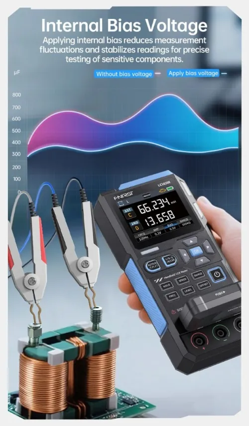 FNIRSI LC1020E Testeur LCR ESR numérique portable haute précision à pont