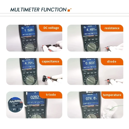TOOLTOP ET827 numérique 40MHz 200Msps/S Oscilloscope multimètre réparation électronique outils de laboratoire 6000 points multimètre True RMS