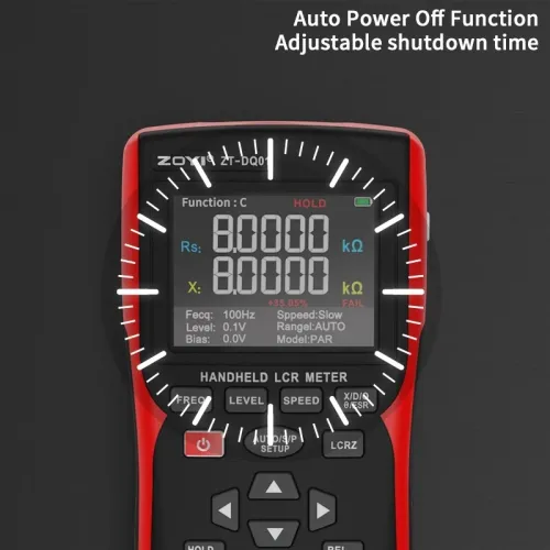 ZOYI DQ01 LCR compteur de pont numérique portable testeur de résistance d'inductance de capacité de haute précision avec affichage numérique