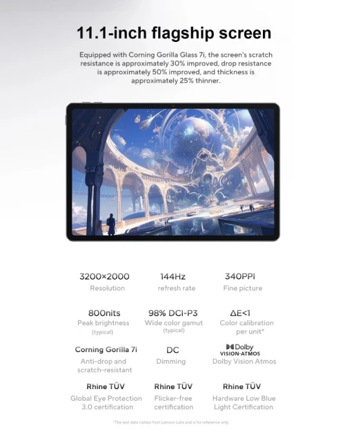 Original Lenovo Xiaoxin Tablet Pad Pro GT 2026 8GB 128GB 11.1 Inch Snapdragon 8 Gen 3 3.2K 144Hz High-refresh LCD Screen Android WIFI