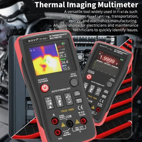 ZOYI ZT-R01 multimètre d'imagerie thermique 2 en 1, multimètre numérique professionnel avec caméra IR, résolution 32x32 25000 comptesT-RMS