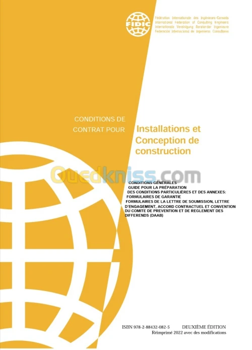 Version française du livre- FIDIC 2017 DEUXIEME EDITION Conditions of contract (GOLDEN BOOK) 