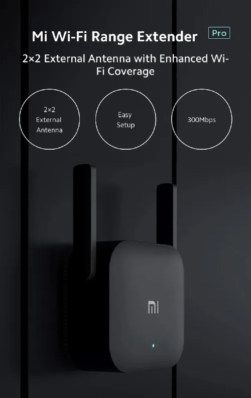 Xiaomi WiFi Amplificateur, 300M 2.4G 2 antenne, répéteur réseau, extenseur routeur, Extender Roteador