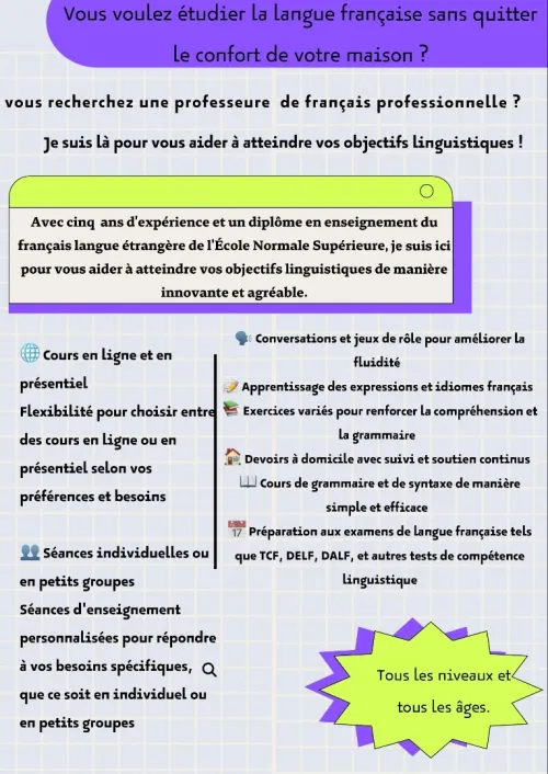 cours de français en ligne (FLE)