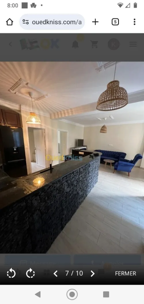 Location Appartement F3 Alger Souidania