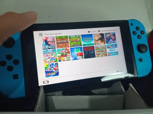 Nintendo switch V2 cartona  flache +40 jeux