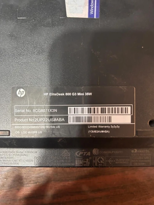 HP EliteDesk 800 G3 Mini 35W