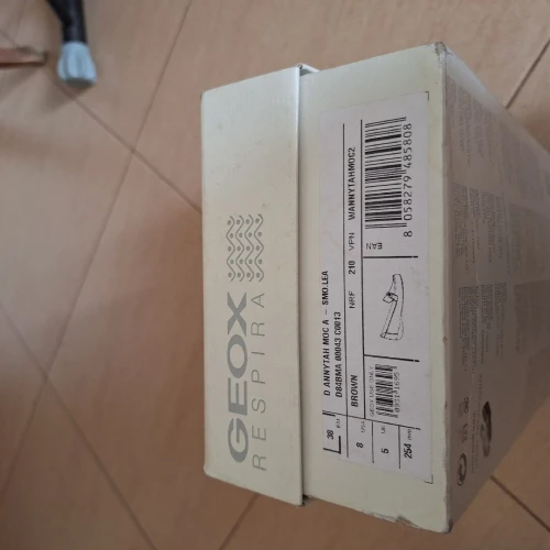 Mocassins femme Geox 100% cuir marron