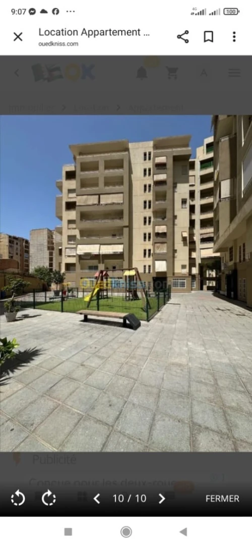 Location Appartement F5 Alger Ouled fayet