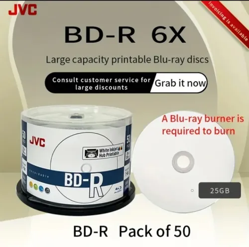 Pack 50 pièces Blu-ray BD-R 