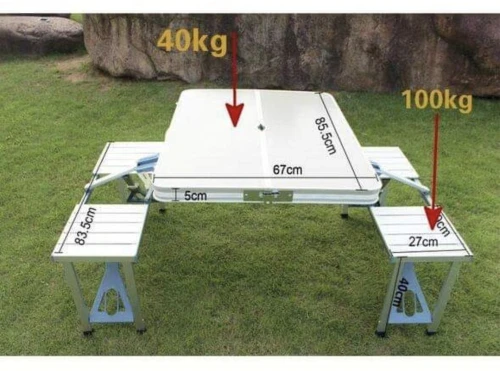 Table camping pliable avec 4 sièges طاولة تخييم
