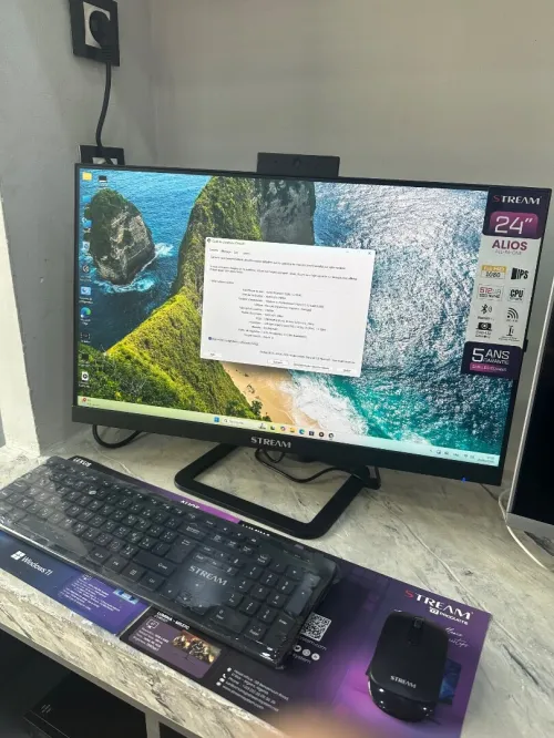 Stream All In One i3 12 éme 8GB RAM DDR4 Extensible 512SSD NVME Écran 24 Pouce FHD IPS
