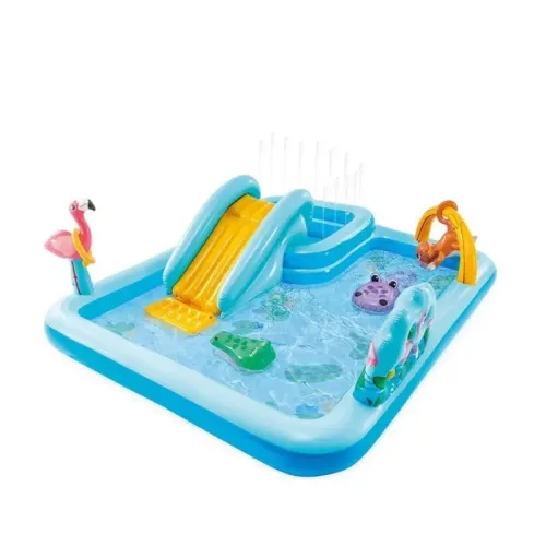 Piscine Gonflable Avec Toboggan Et Jeux