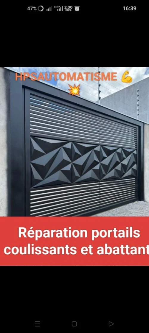 Réparation et montage Rideaux sectionnelle américain et Metalique portail coulissant et abattant